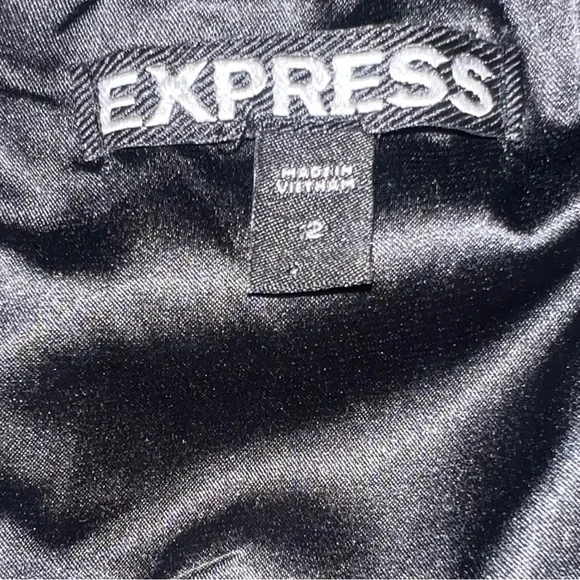 Express Snakeskin Print Black Strapless Mini Dress Fit and Flare Elegant Party 2 - Picture 4 of 12